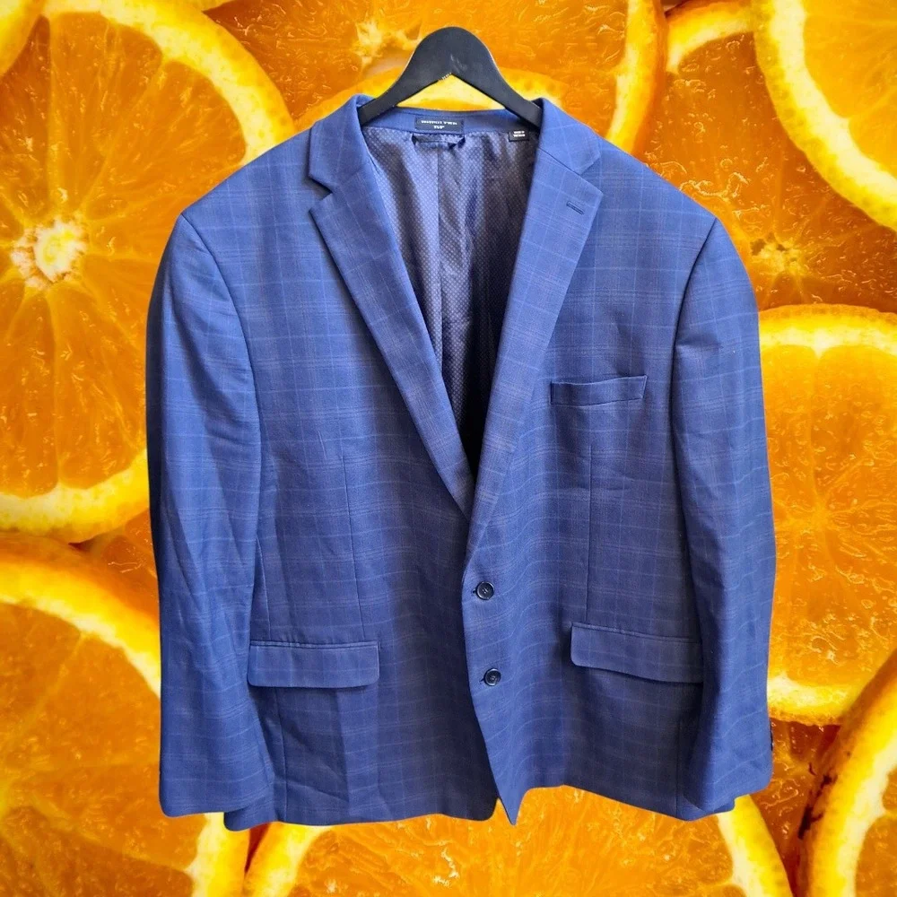 Shaquille O'Neal‎ Blazer Sport Coat Plaid Modern Fit Jacket XLG